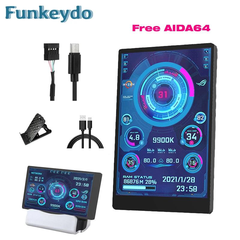 3.5 ġ USB C Ÿ  ȭ, 3.5 ġ 320x480 IPS ü  ǻ ̴ PC µ CPU GPU RAM HDD ,  AIDA64